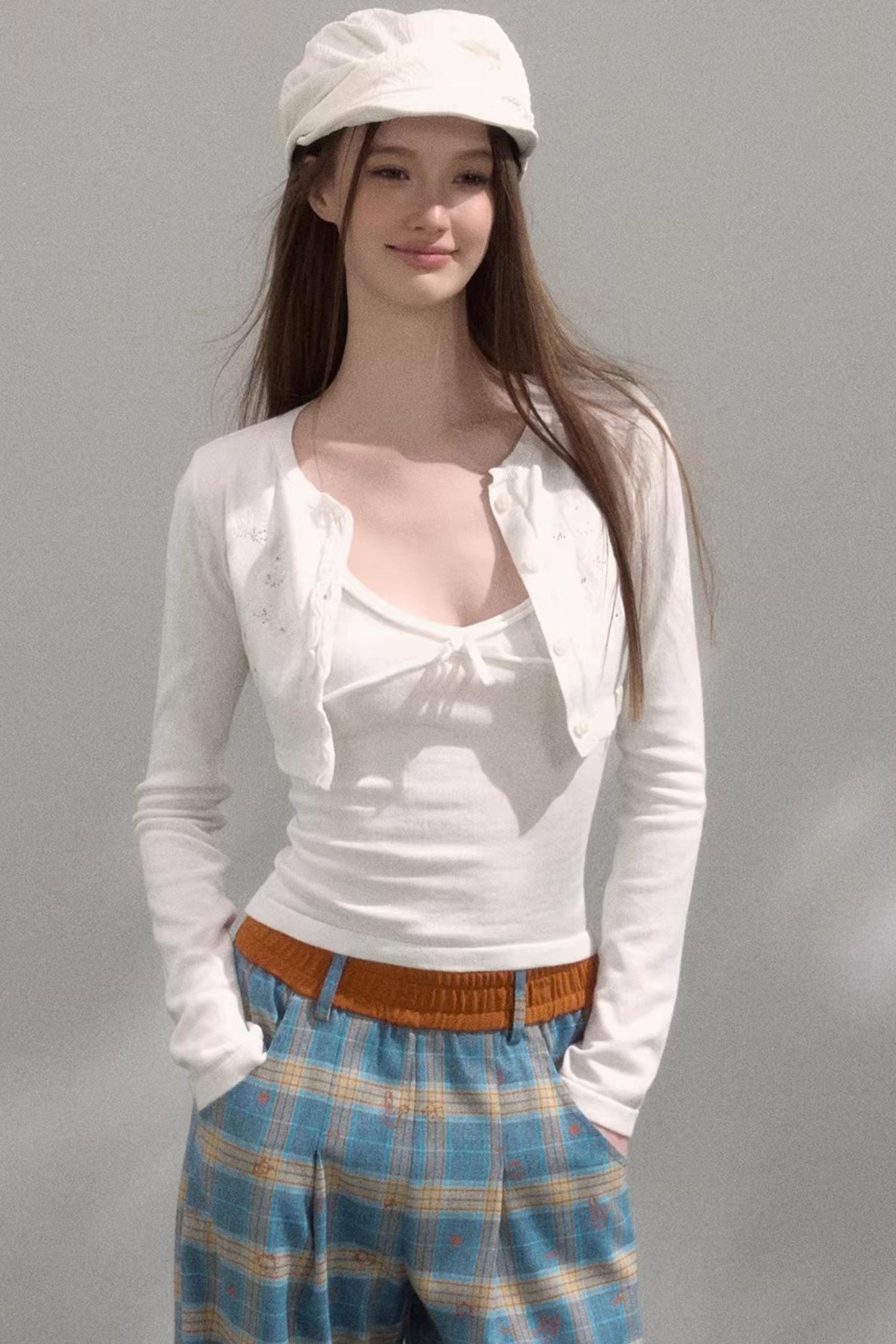 Sweet Embroidered Knitwear Set