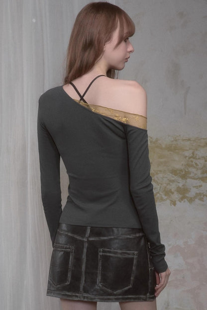 One-Sided Knitted T-Shirt