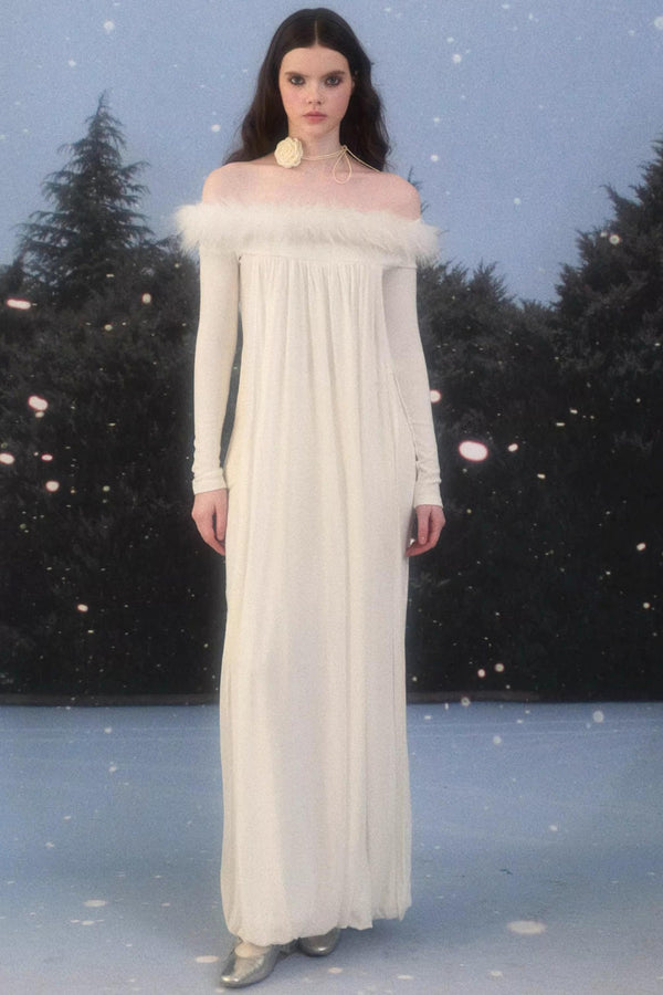 Retro Off-Shoulder Bodycon Dress