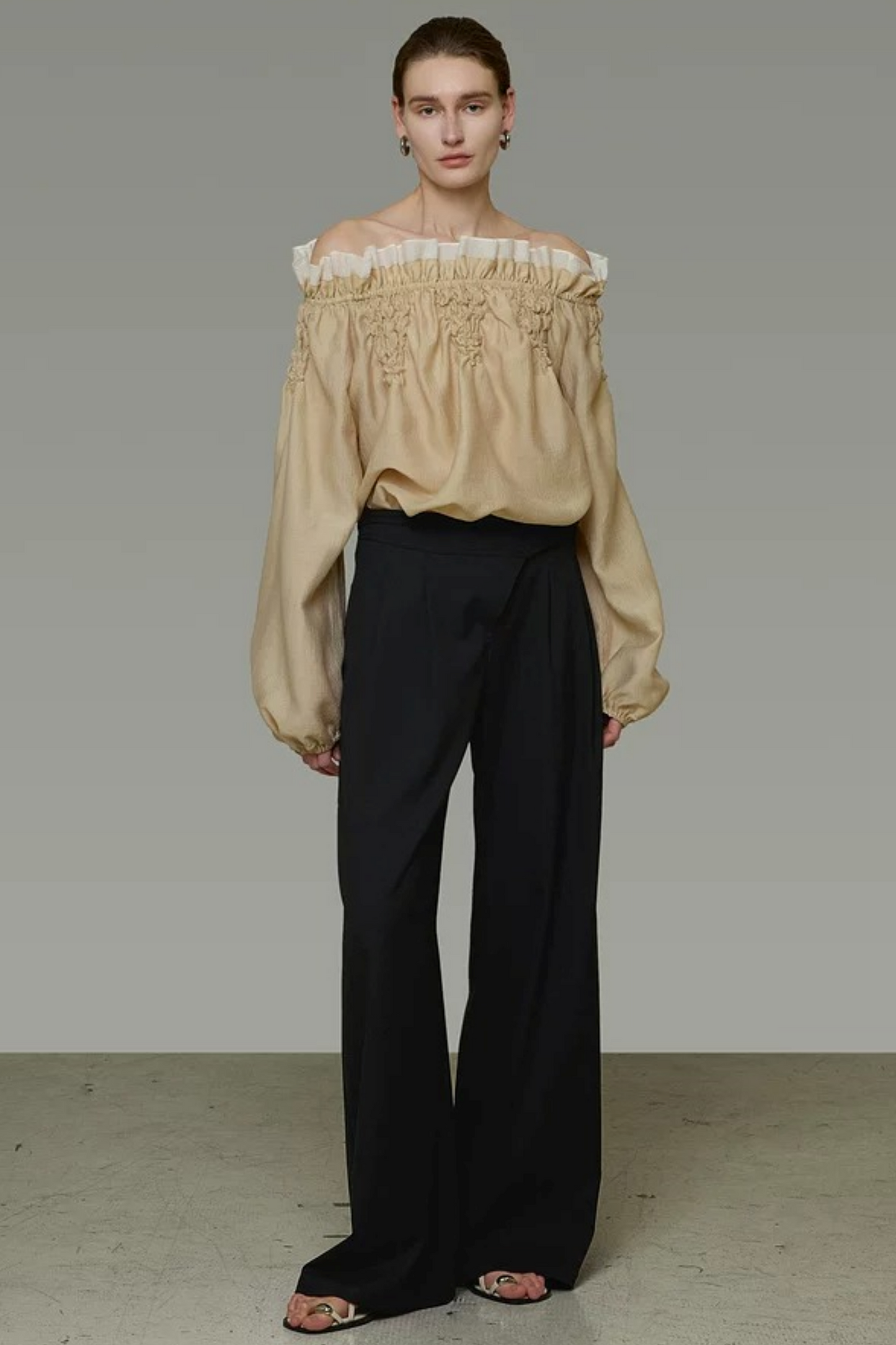 Unspoken Ruffled One-Shoulder Blouse