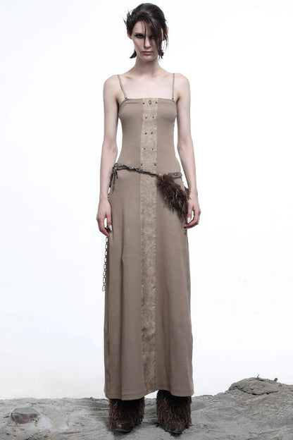 Patchwork Slim Slip Dress