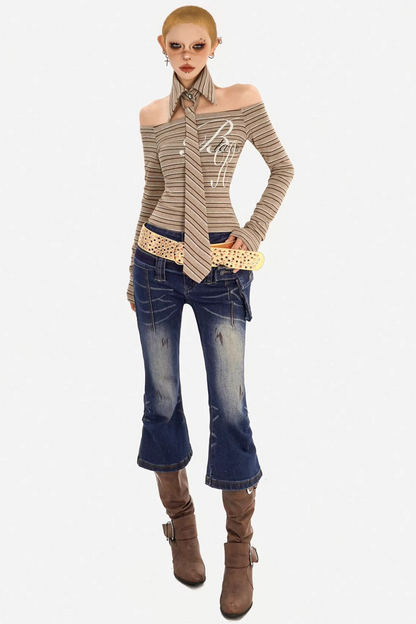 Vintage Washed Flared Pants