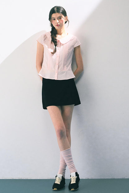 Pink Peter Pan Collar Shirt