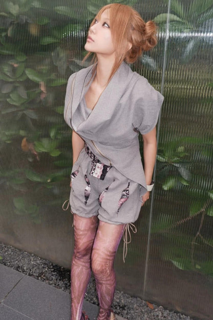 Asymmetrical Layered Collar Vest