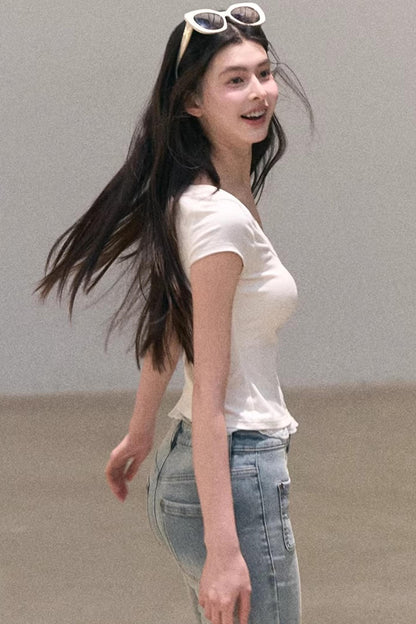 Lace Bohemian Short-Sleeve T-Shirt