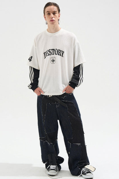 Fake Two Mottled T-Shirt