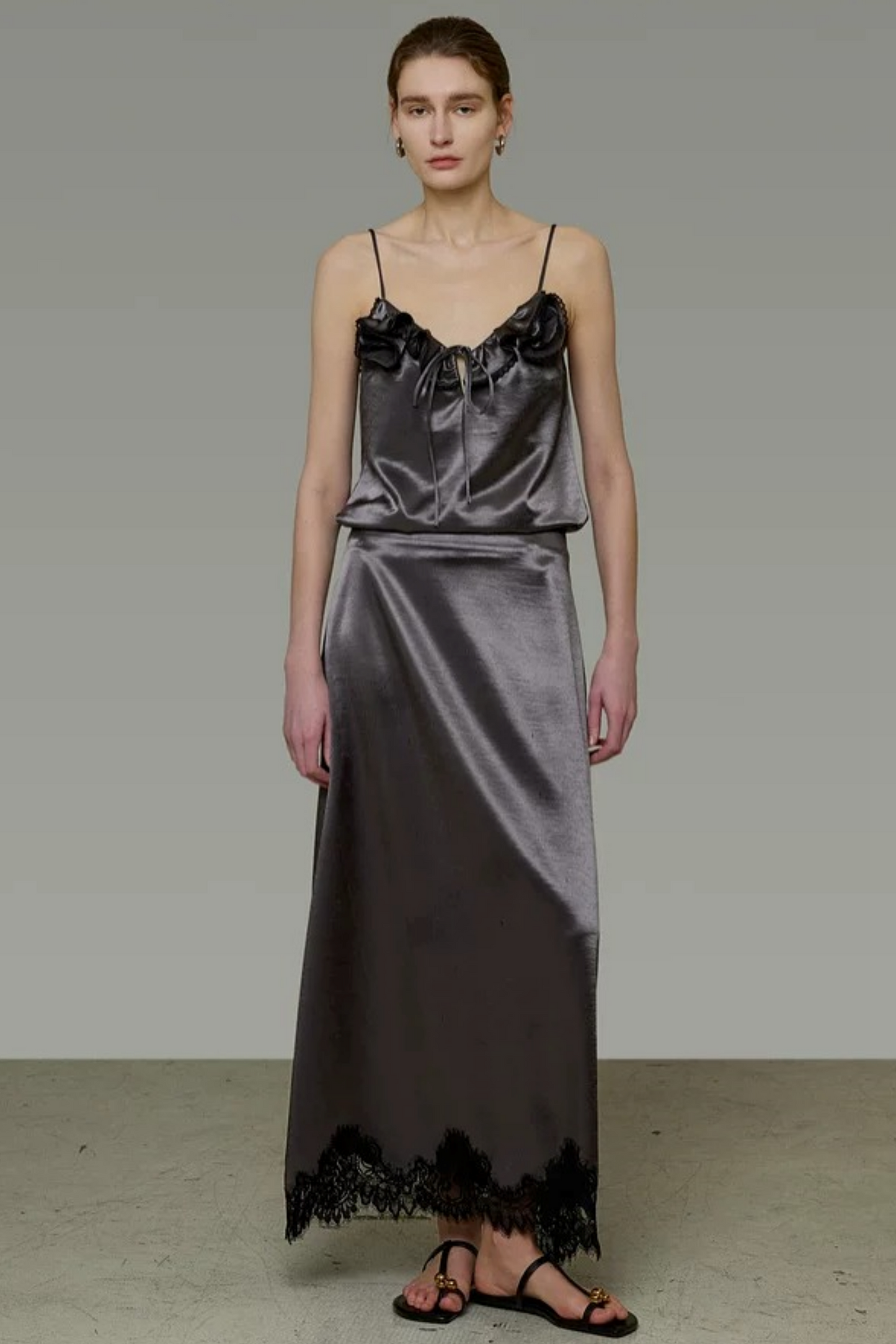Lace-Trimmed Satin Camisole