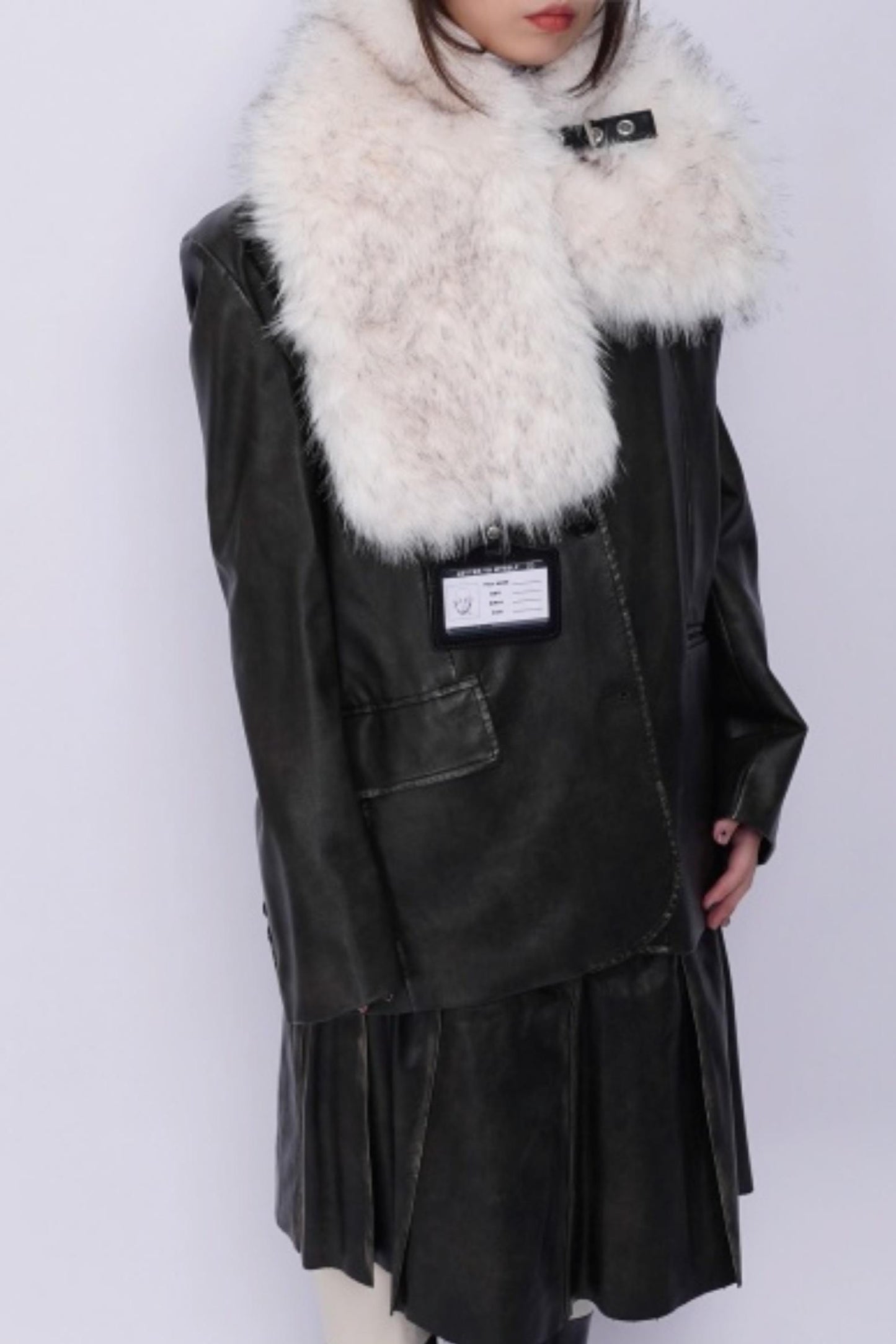 Heavy Industry Plush Patchwork Scarf