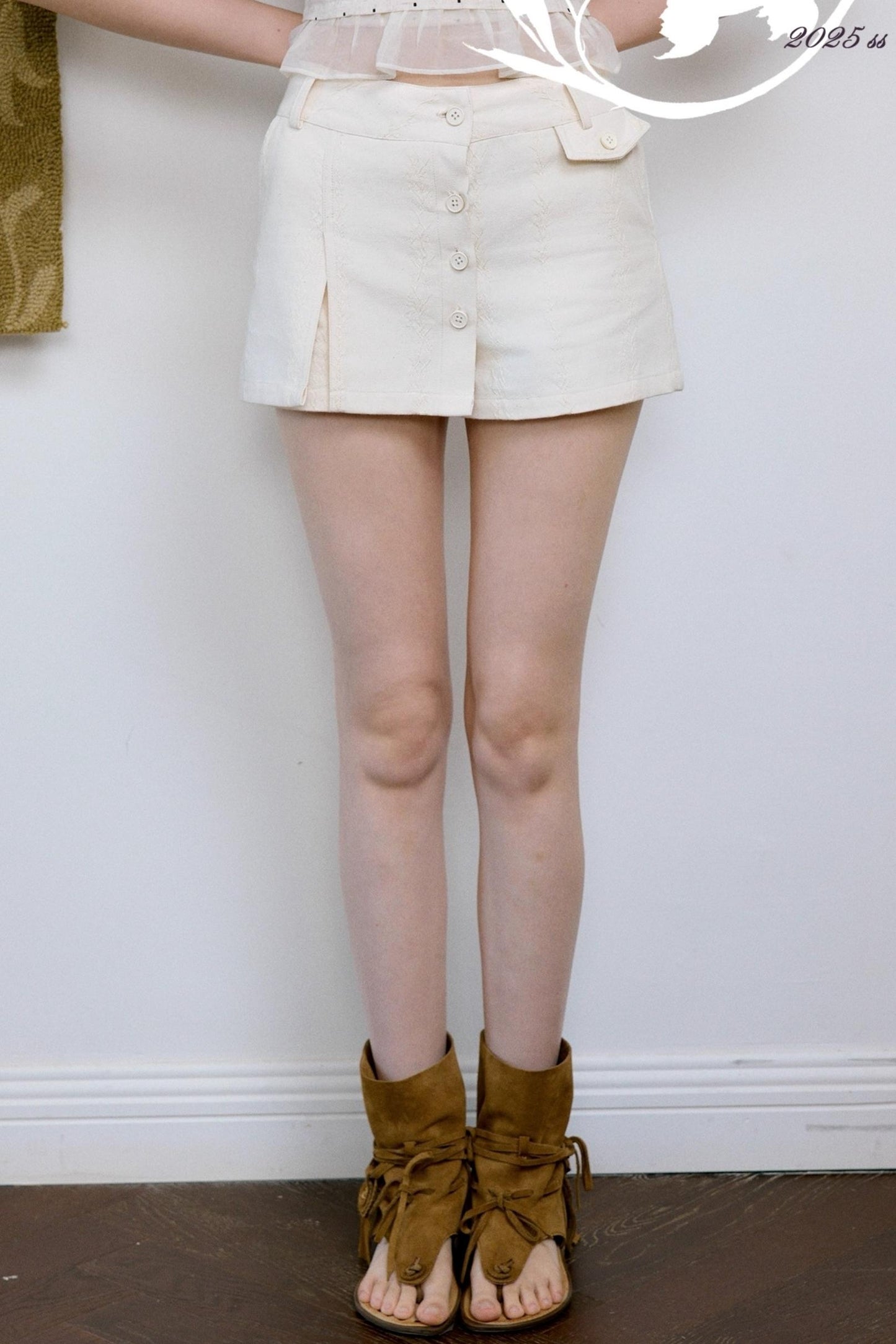 Apricot Vine Culottes Skirt