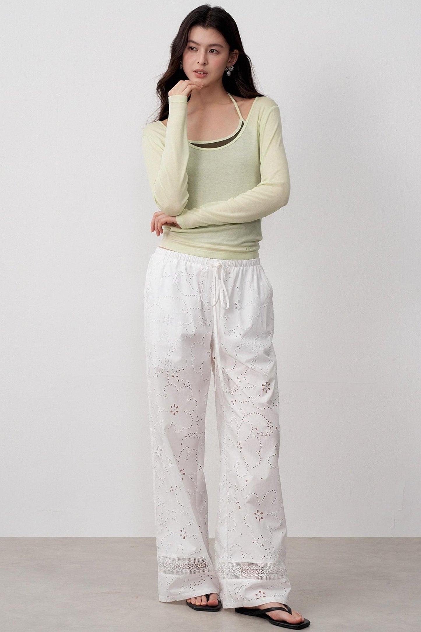Resort Lace Straight Pants