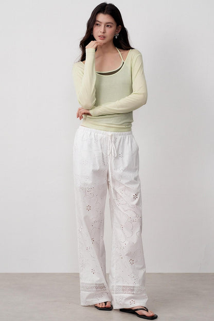 Resort Lace Straight Pants