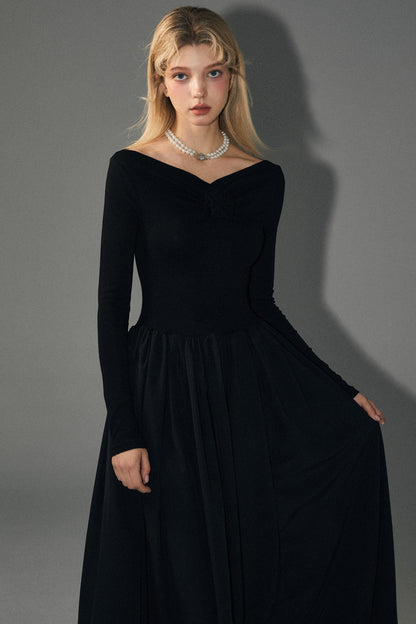 Midnight Mosaic Knit Dress