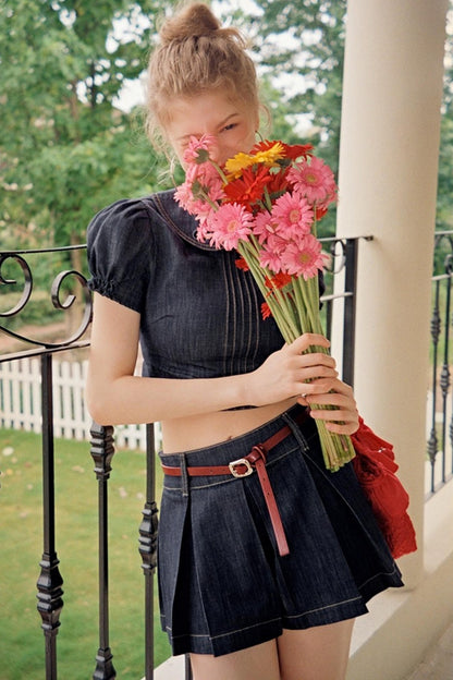 Adventure Doll Collar Denim Shirt