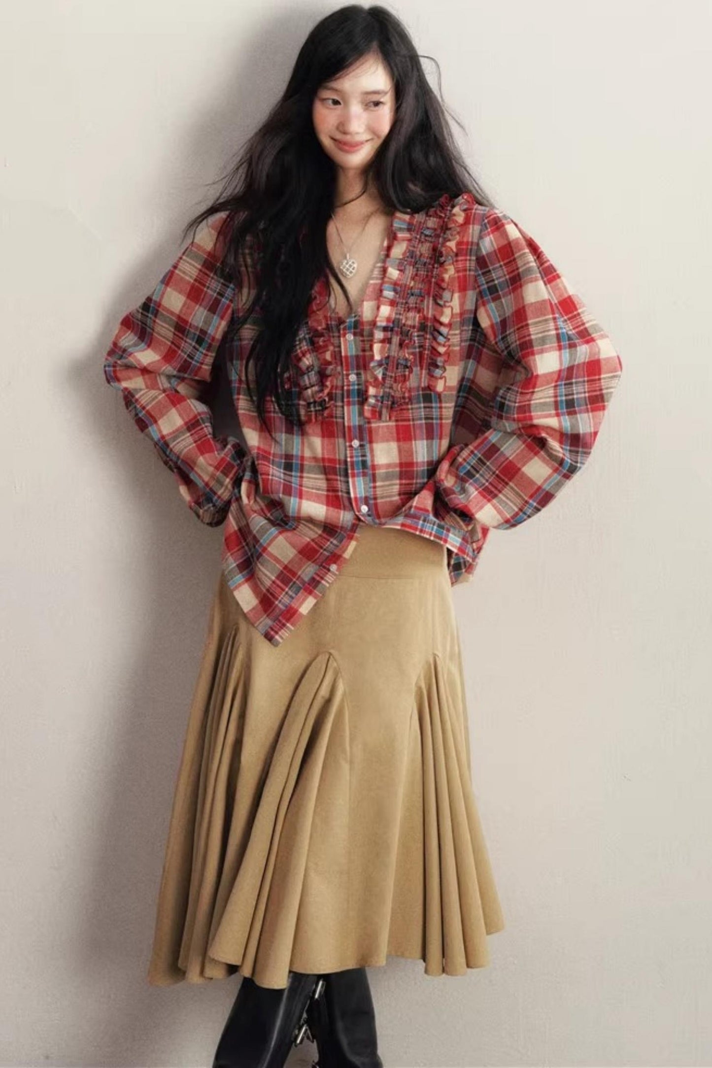 Wood Ear Cotton Long-Sleeved Shirt