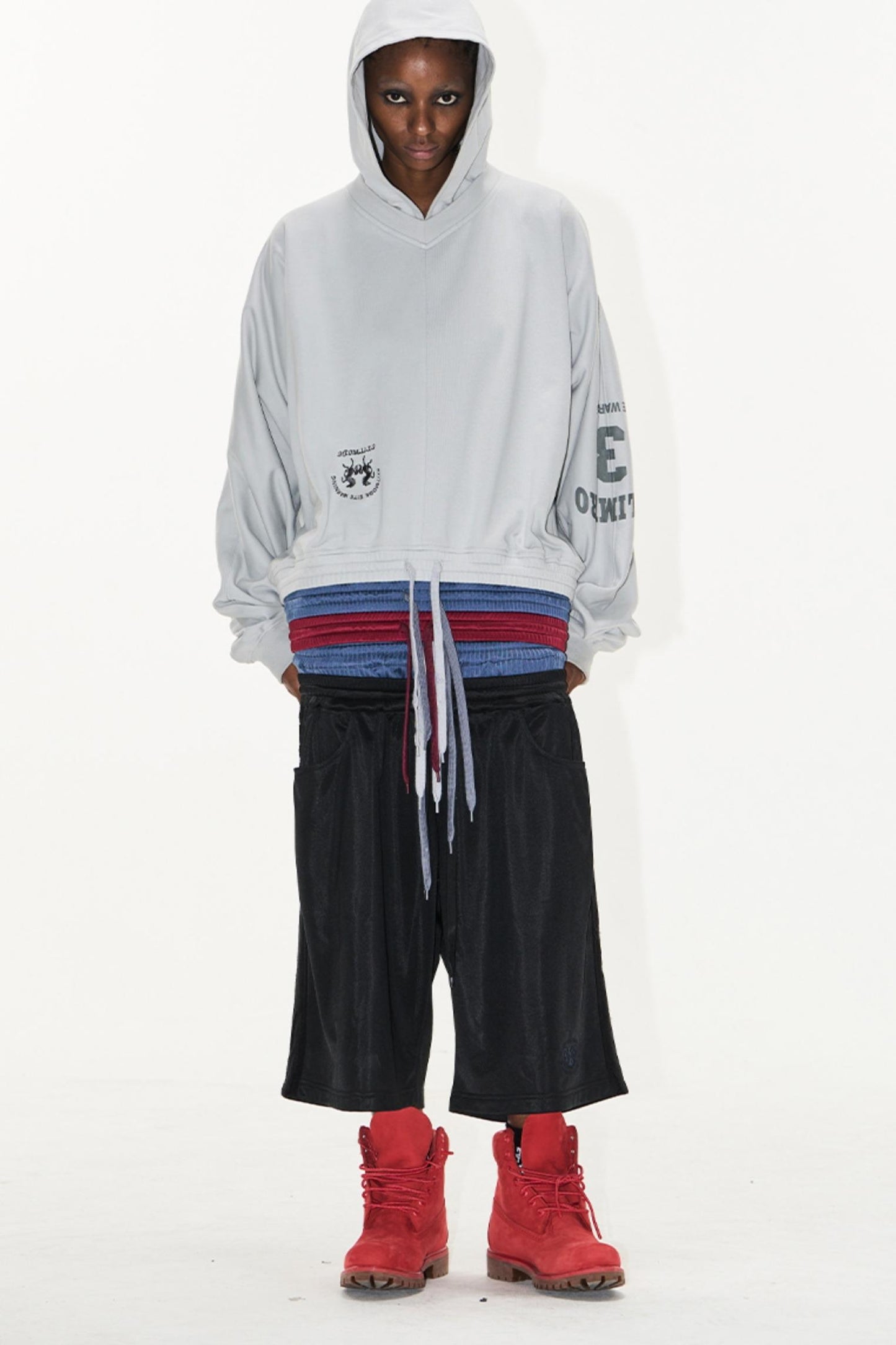 Layered Hooded Sweater Pants