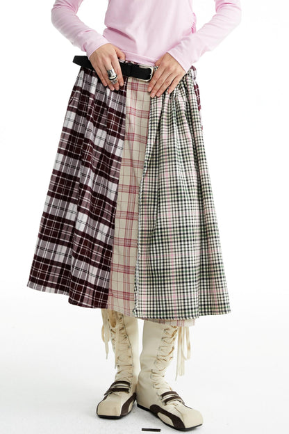 Pleated Panelled Skirt