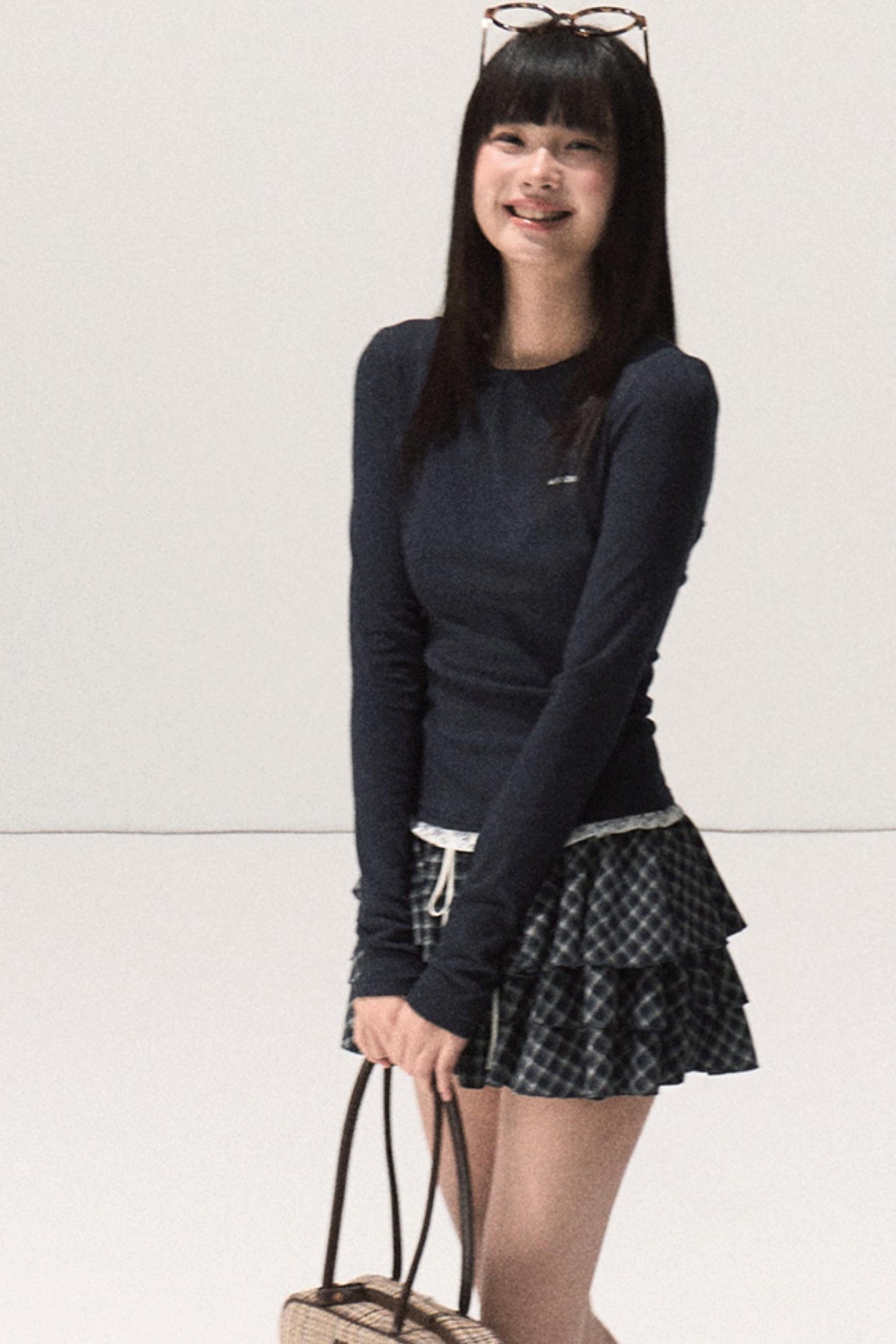 Good Weather Lace Slim Waist Long Sleeve T-Shirt