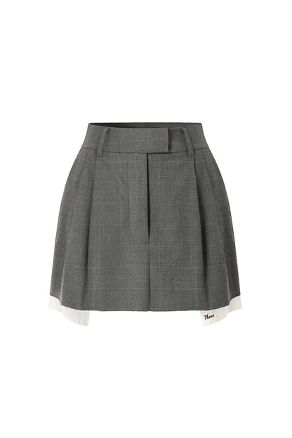 Retro Gray College Skirt