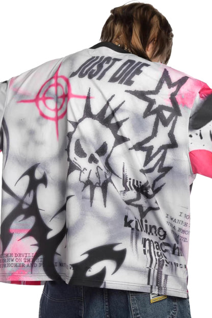Graffiti Print Oversized T-Shirt