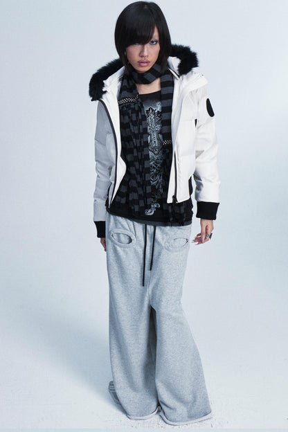 Detachable Hood Leather Jacket