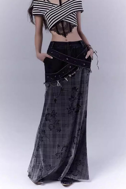 Striped Smock Blouse Set-Up