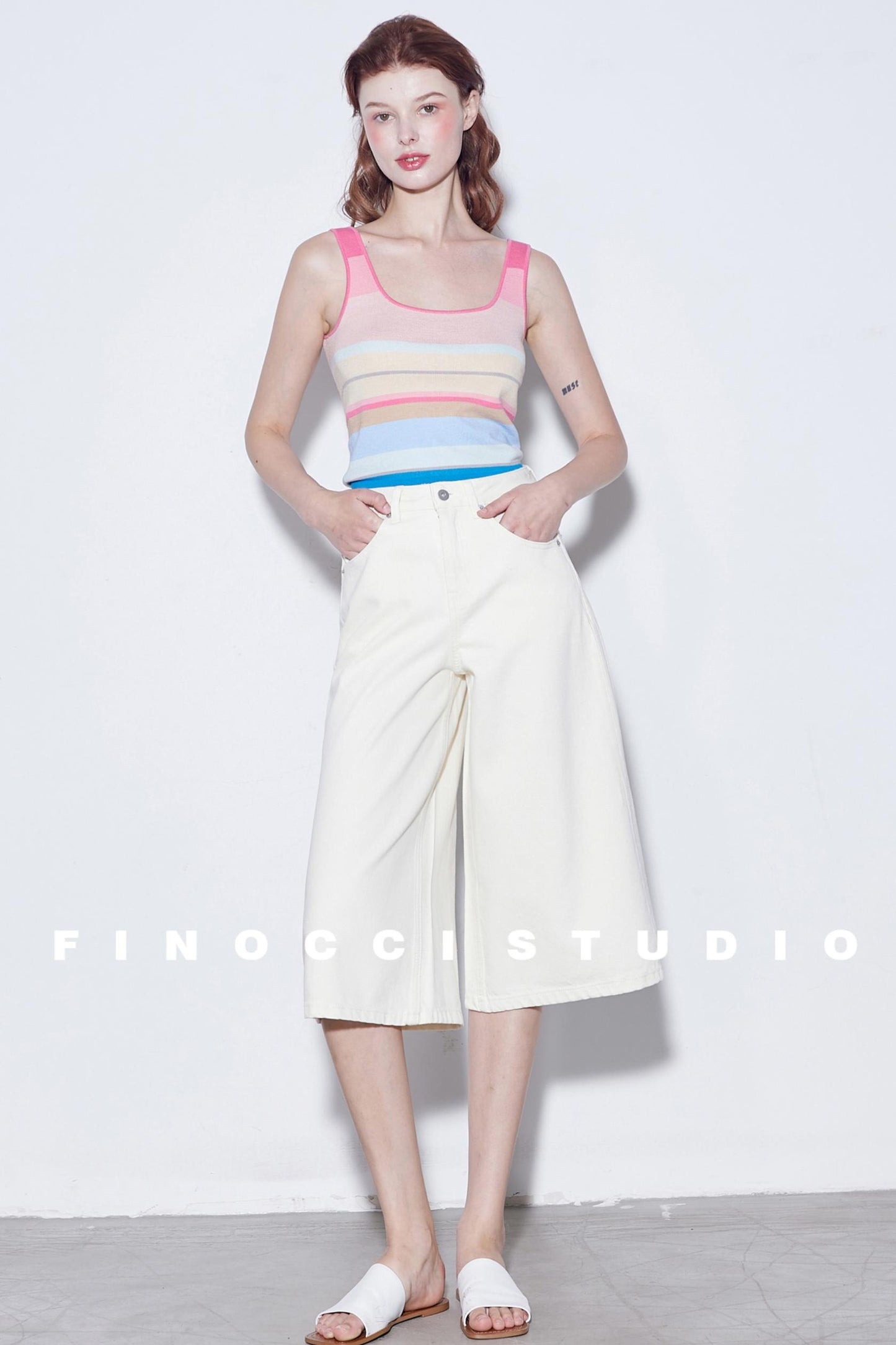 Relaxed Cotton Wide-Leg Denim Shorts