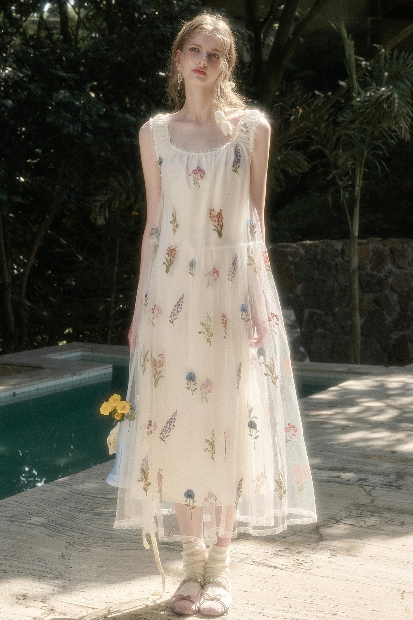 Double Layer Halter Dress