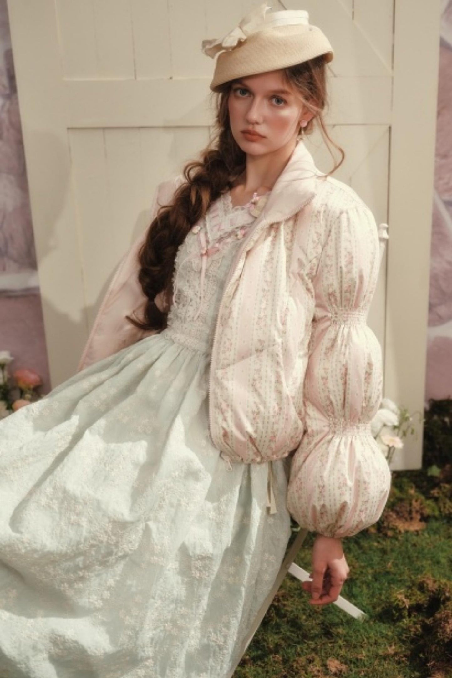 Lace Splicing Pastoral Dress