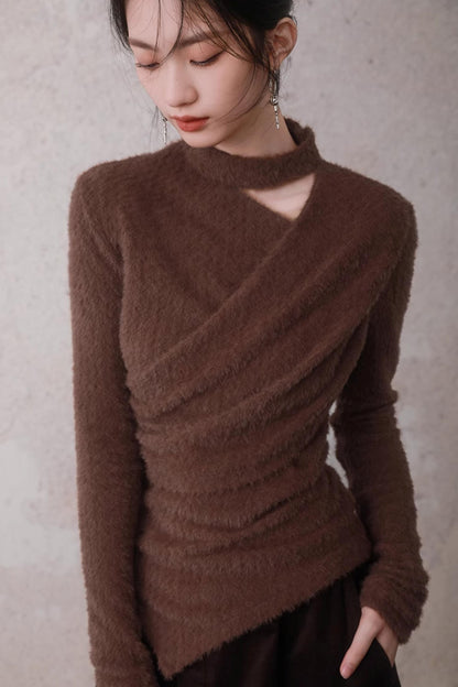 Maillard Halterneck Knit Sweater