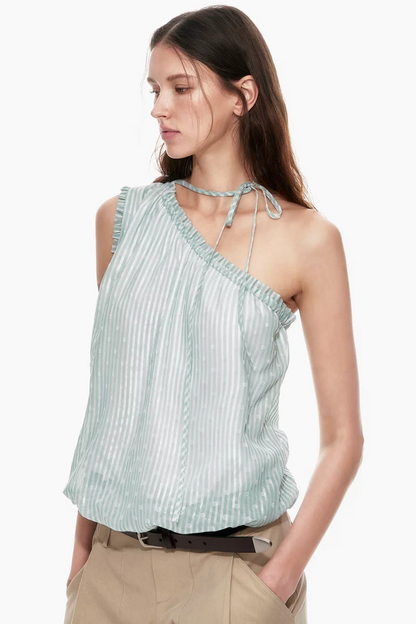 Mint Green Asymmetrical Top