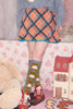 Gonna in maglia a quadri arancione e blu (preordine)