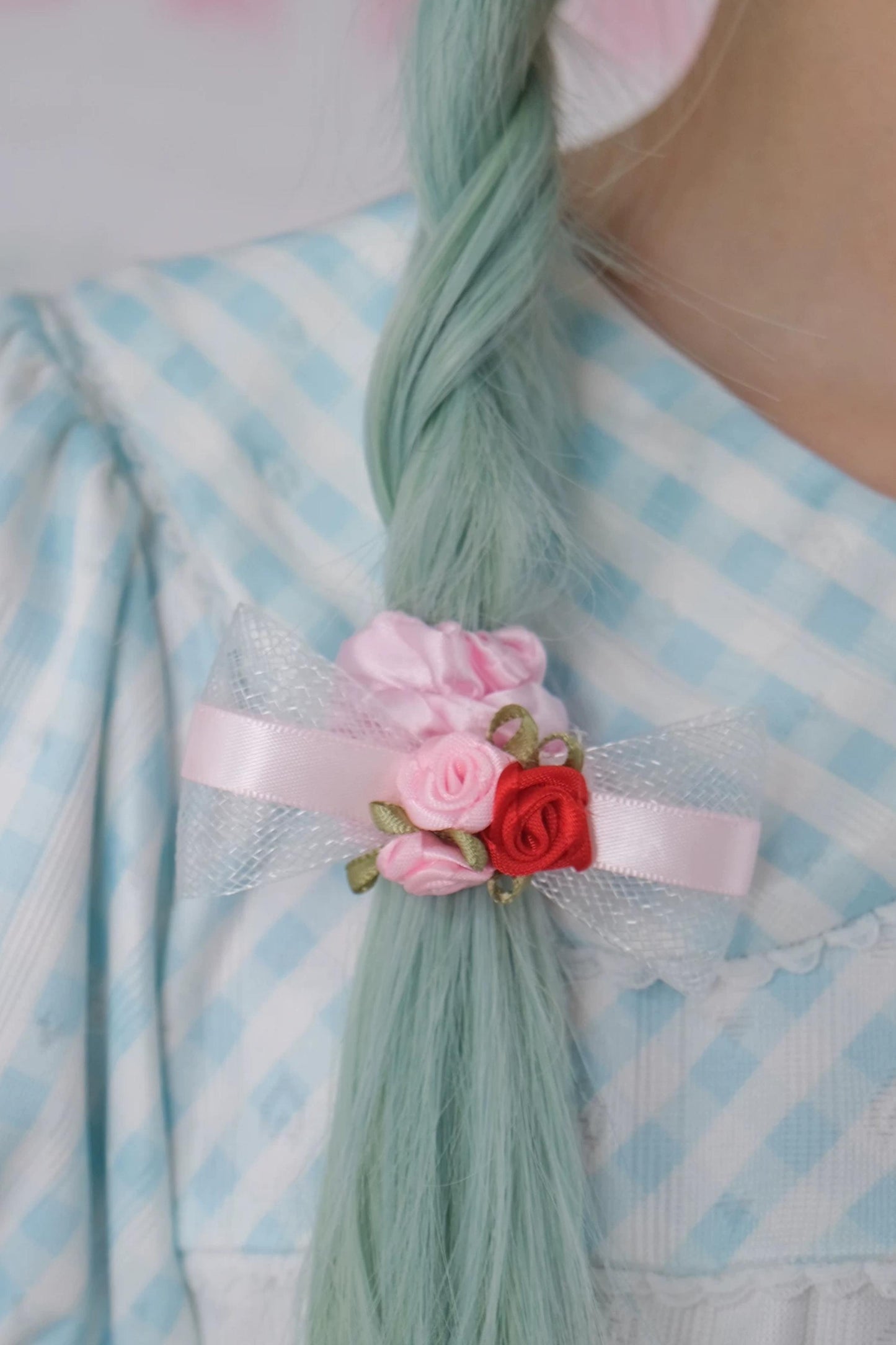 Vintage Rose Pink Bowknot Hairpin Set-Up