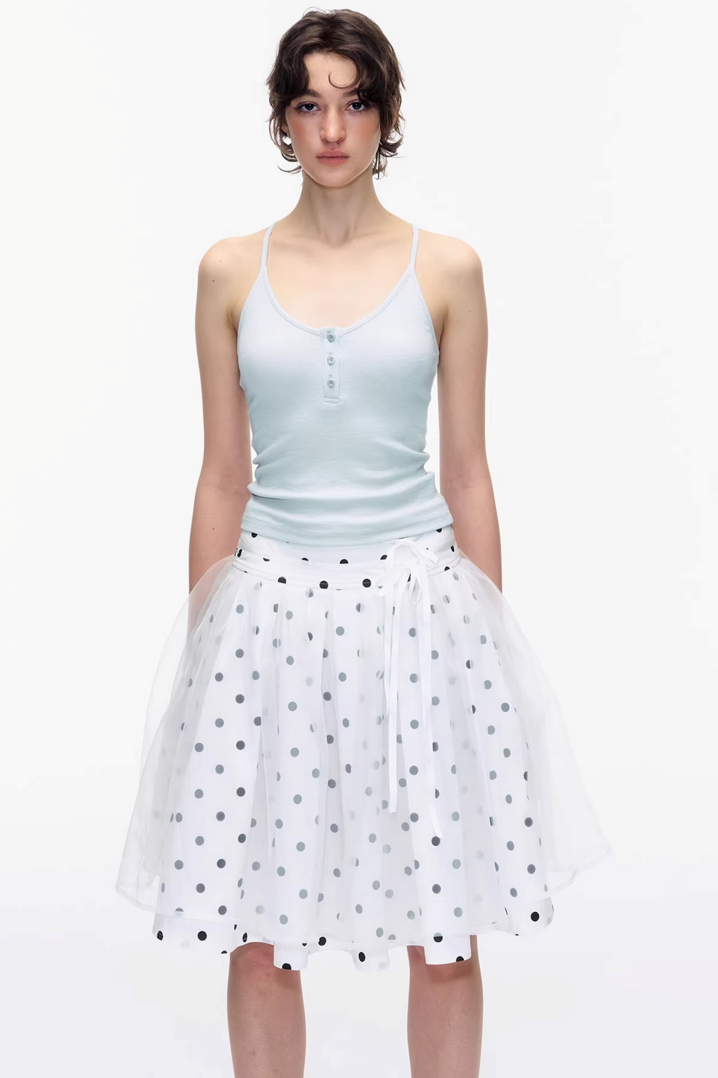 Pure Cotton Polka Dot Skirt