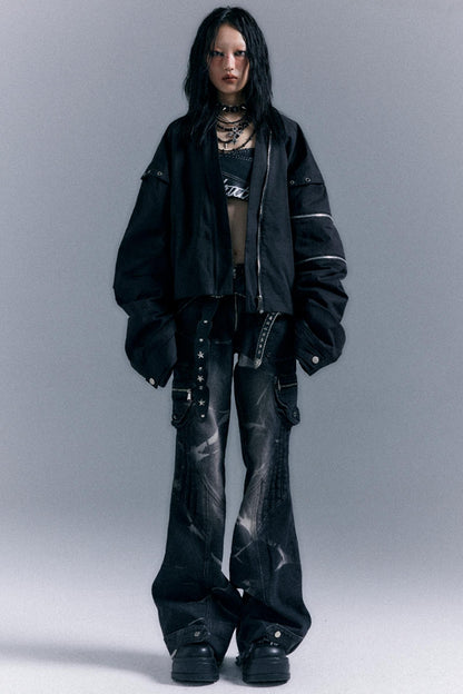 Vintage Oversized Bomber Jacket