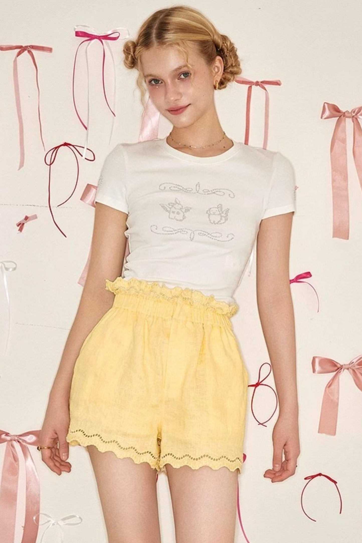 White Angel Studded Tee