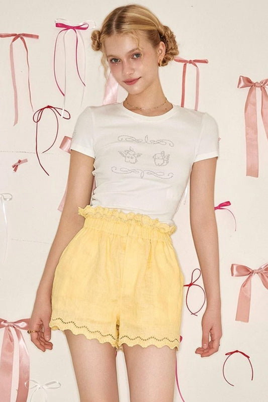 White Angel Studded Tee