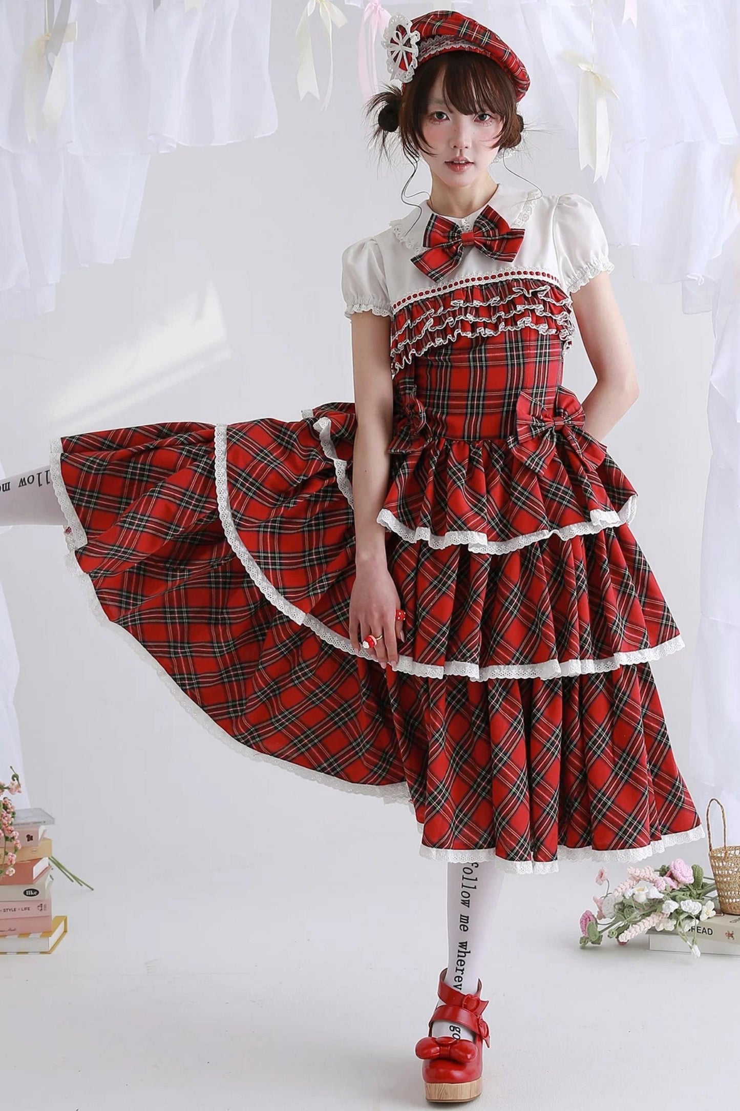 Showa Retro Red Lolita Dress
