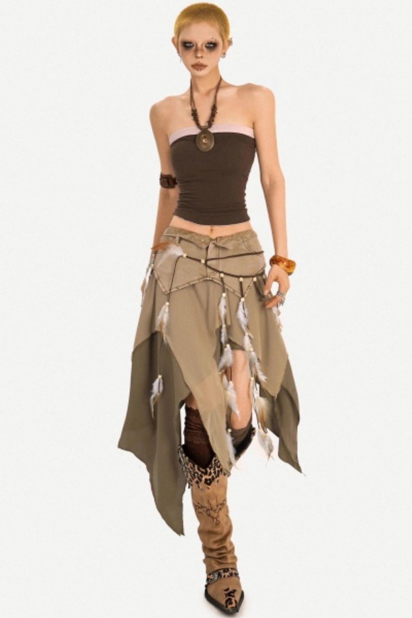 Retro Braided Tassel Belt