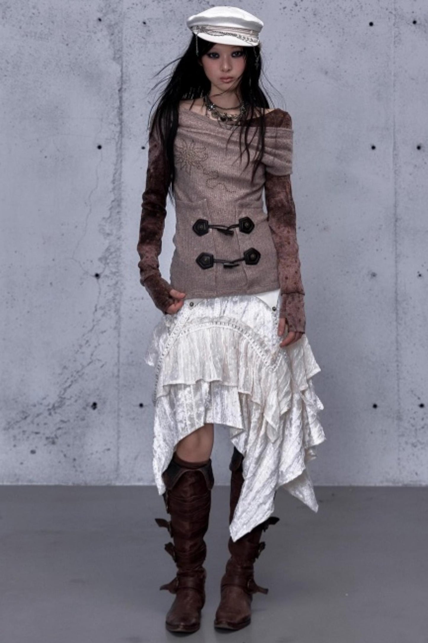 Retro Velvet Lace Skirt