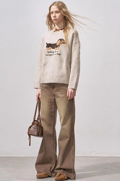 Dachshund Knit Sweater