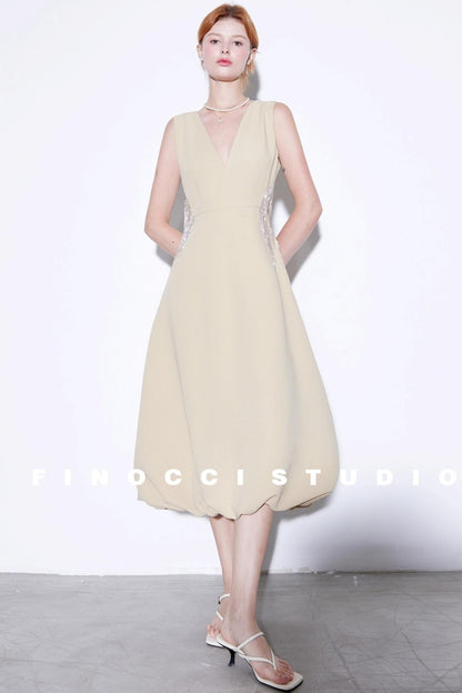 Cold Diamond V-Neck Dress