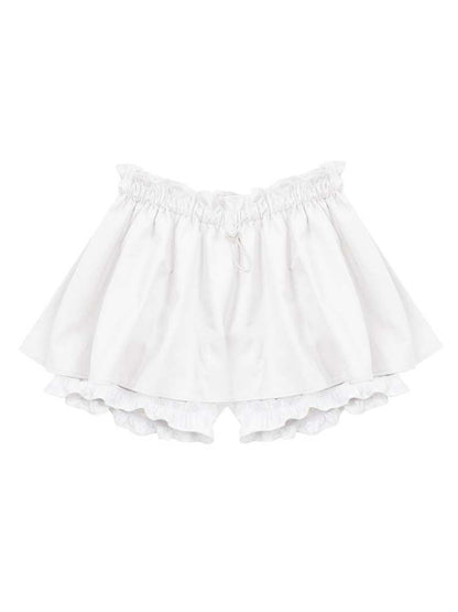 A-Line Fluffy Ruffle Skirt Pants