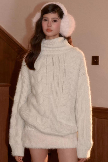 Vintage College Cable Knit Sweater