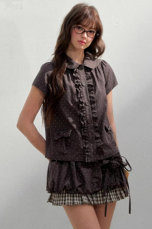 Orderly Wave Floral Skirt Set-Up