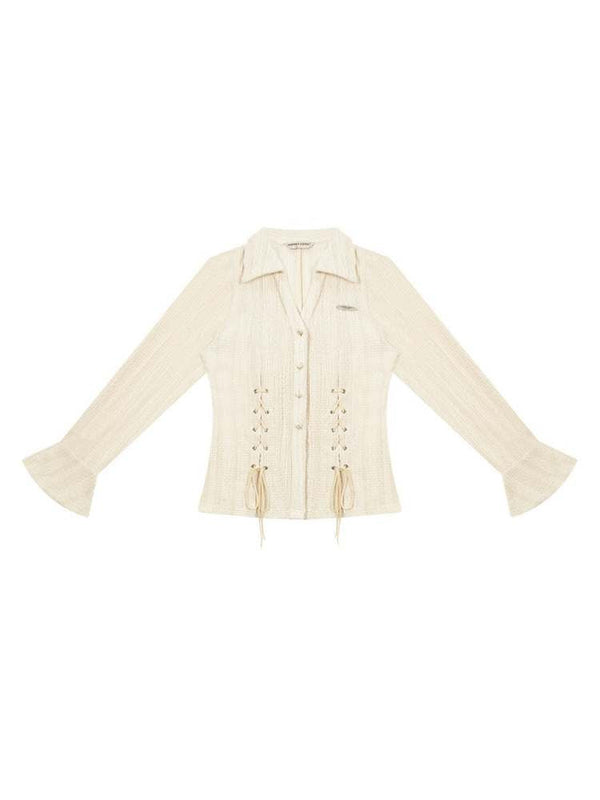 Slim Fit Side Lace Up Shirt