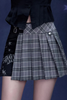 회색 체크 - 스커트