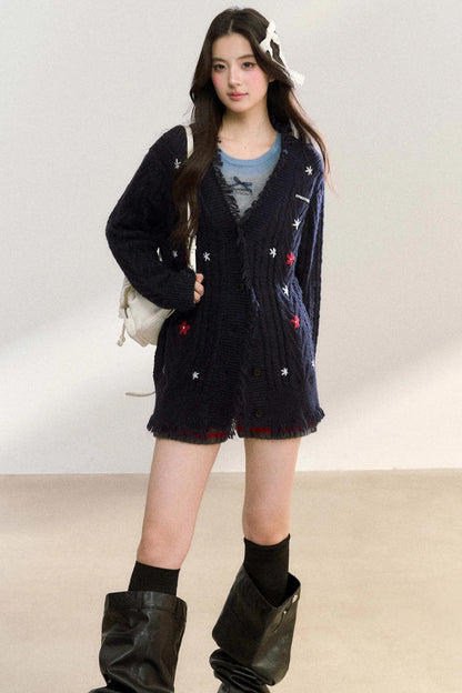 Floral V-Neck Cardigan