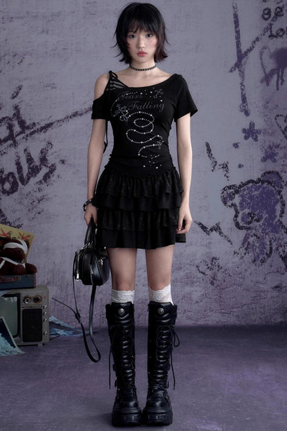 Patchwork Slash Dress