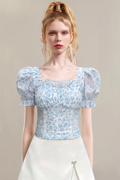 French Court Jacquard Top