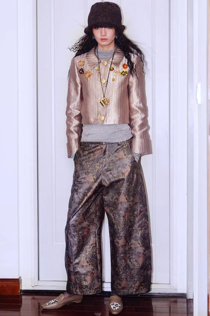 Gold Silk Glitter Jacket